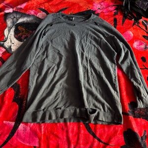 Disturbia Distressed Gray Sweatshirt